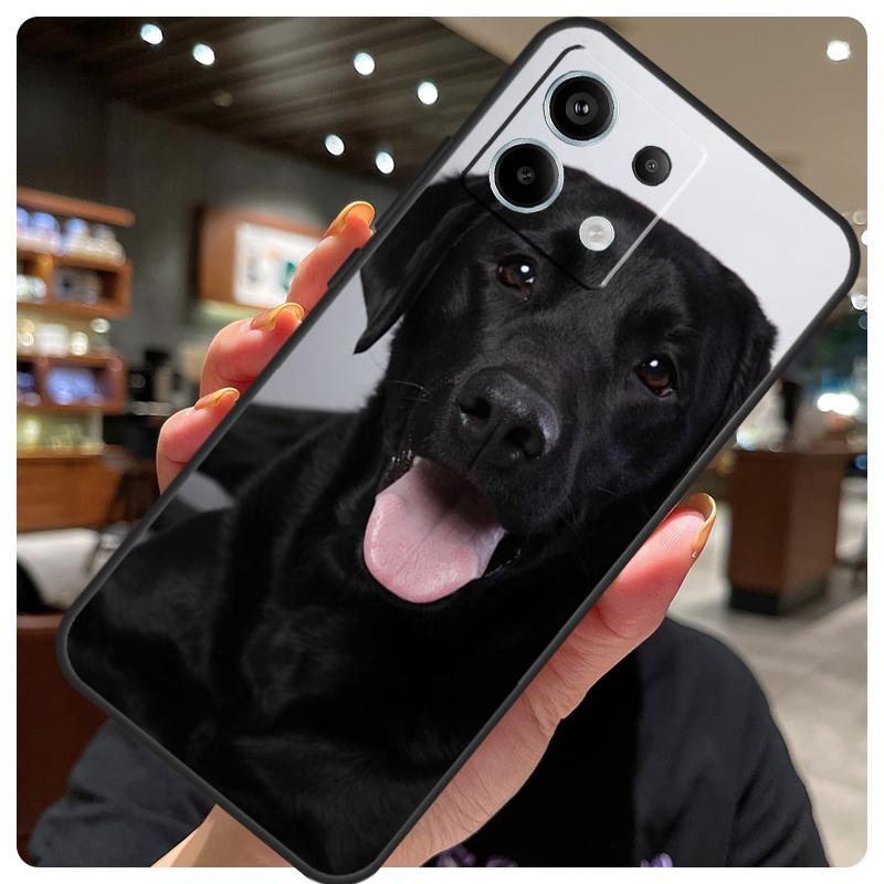 Black Labrador Dog Case For Xiaomi Redmi Note 13 12 9 10 11 14 15 Pro Plus Cover For Redmi 14C 10C 12C 13C 15 C
