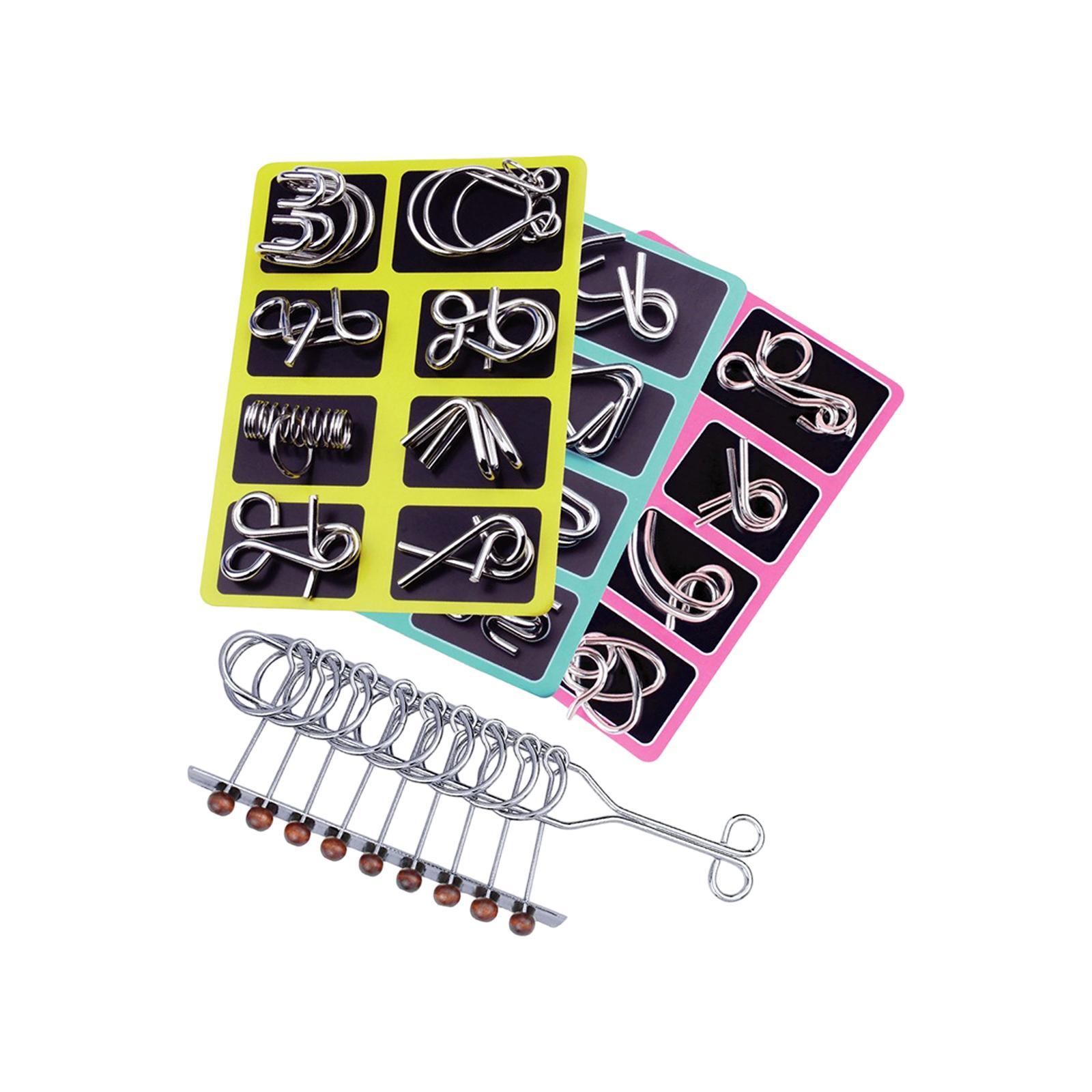 

Eight-piece Puzzle Toy Set For Children, Designed To Teach Brain-teasing Puzzles And Solve Rings. One Size