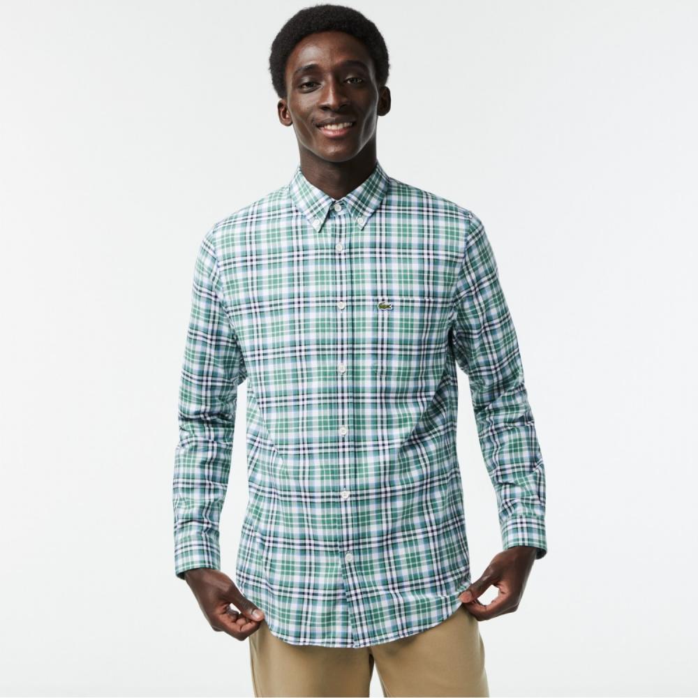 

LACOSTE Мужская повседневная рубашка в мелкую клетку CH0174 53G U9I