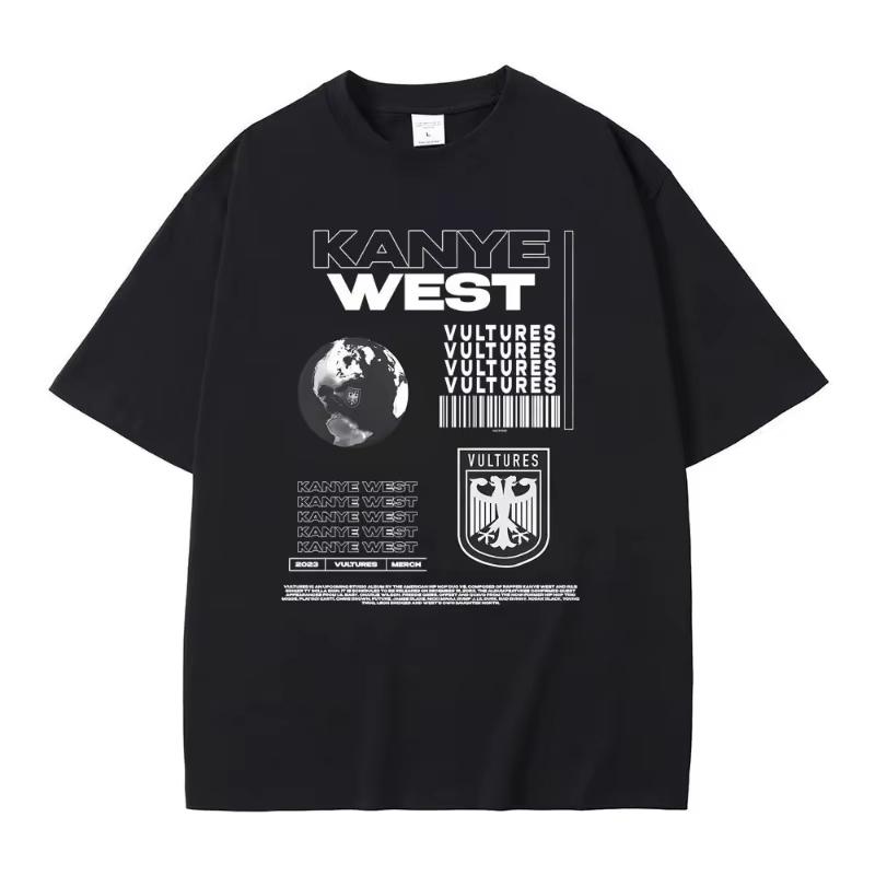 2026 Summer Rapper Kanye West Vultures New Music Album Graphic T Shirts Hip Hop Fashion Tshirt Suitable For Both Men And Women