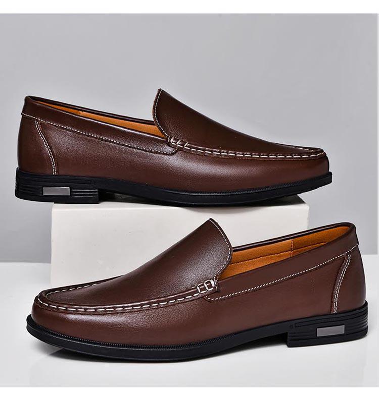 Herren Atmungsaktive Weiche Leder Slipper, Slip-On, Größen 37-46, Ideal für Mittelalte und Ältere
