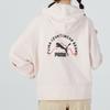 Puma Camping Full-zip Hoodie With Geometric Logo Pattern Women Tops Pink 537429-48