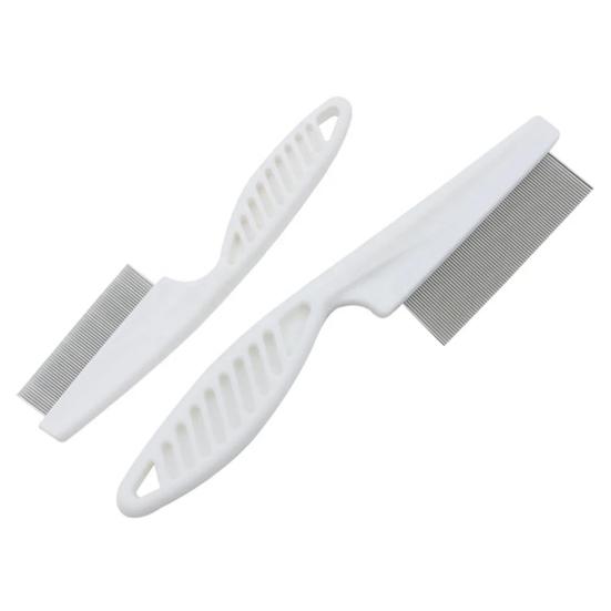 2Pcs Pet Hair Comb with Stainless Steel Fine Teeth Crust Mucus Tear Stain Remover Multifunctional Dog Cat Grooming Comb Pet Supplies
