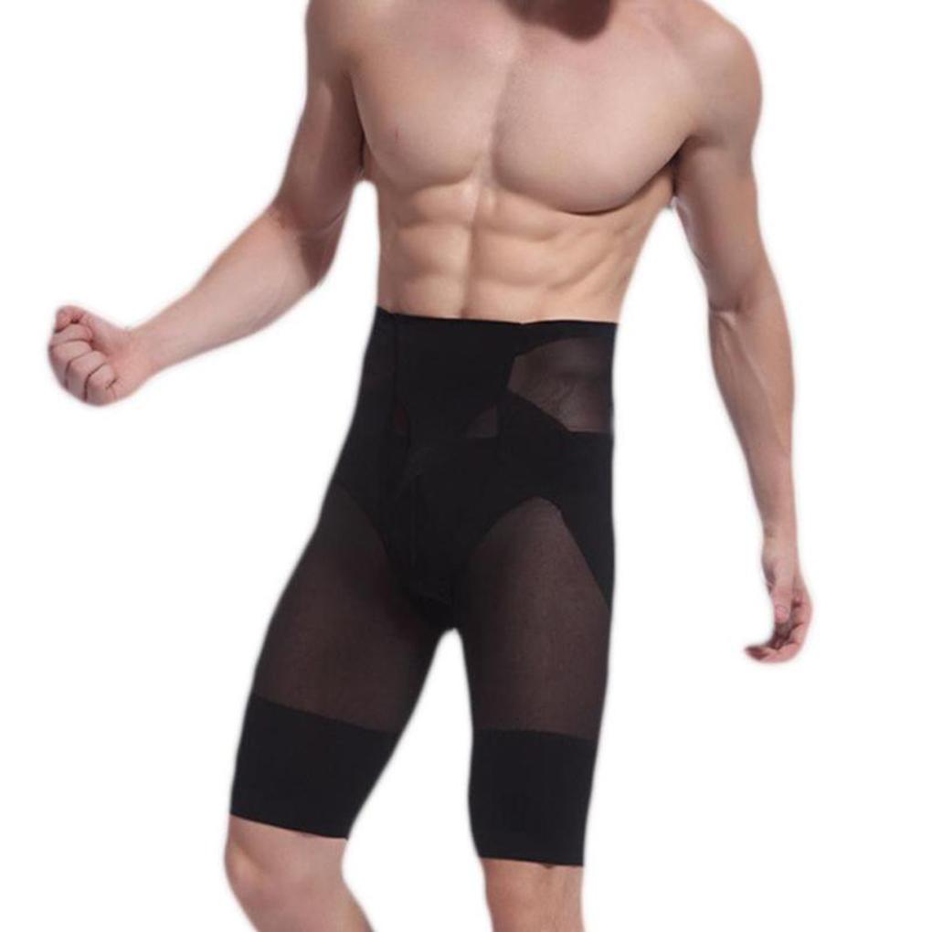 

Мужские шорты с высокой талией, для бедер и ног, формирующие тело, утягивающие живот m