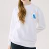 MLB Sweatshirts Unisex White Crew Neck Moderate Regular 31MT21011-50I