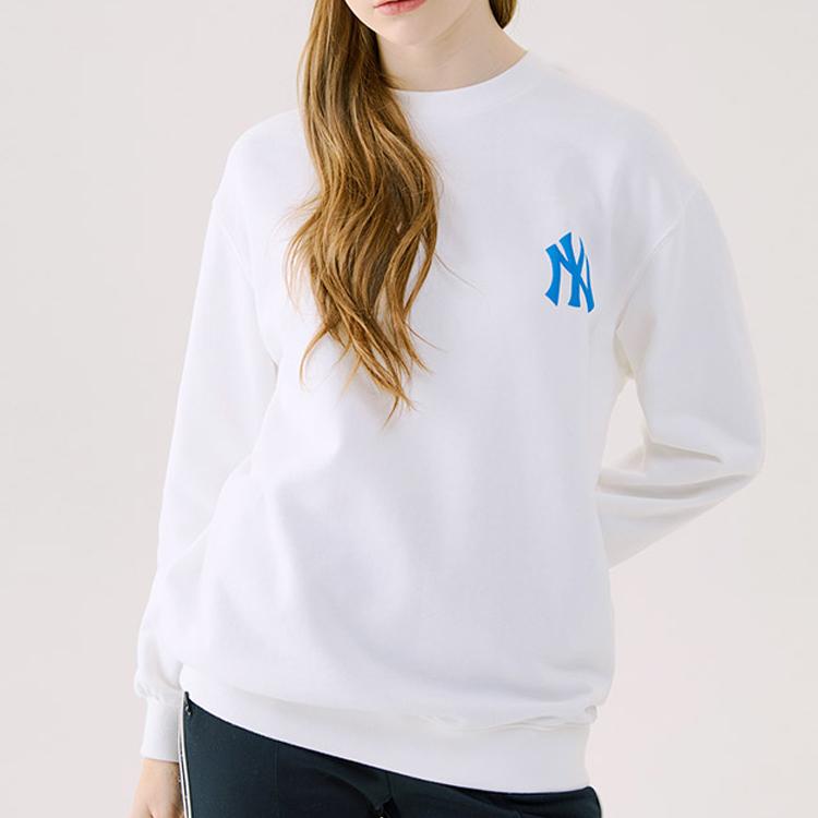 MLB Sweatshirts Unisex White Crew Neck Moderate Regular 31MT21011-50I