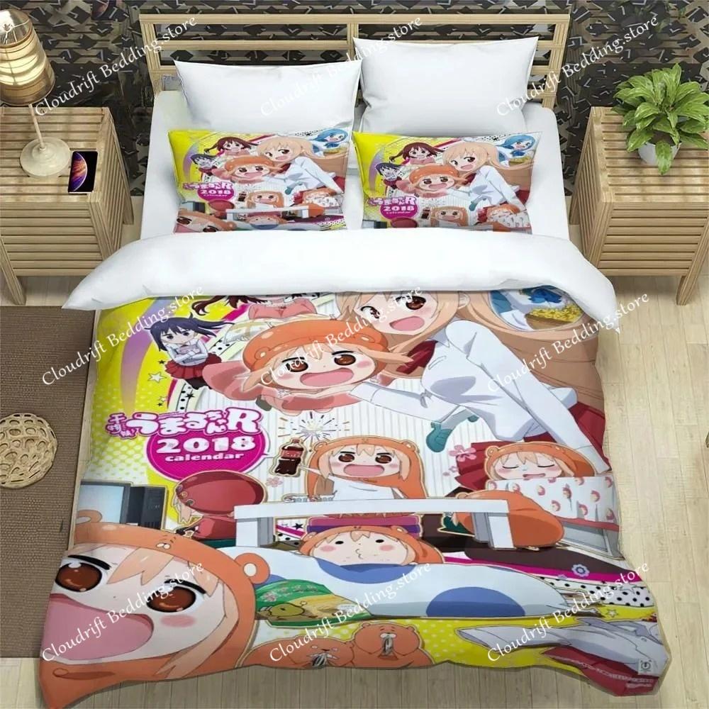 New Himoutou! Umaru-Chan Bedding Set,Duvet Cover Comforter Bed Set Quilt Cover Pillowcase,King Queen Twin Size Boys Girls Adults