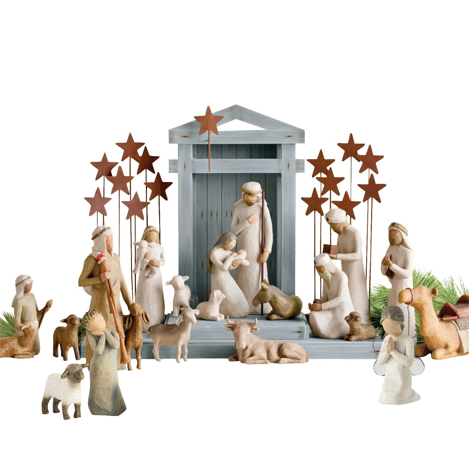 

Resin Desktop Ornament for Room Decor Nativity Character Statue Hand Drawn Decoration Christmas Present One Size