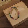 Rainbow Tourmaline Candy Color Bracelet: Natural Brazilian Crystal Beads Gift for Girls by Qiaoen