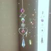 Crystal Wind Chime Moon Sun Catcher Diamond Prism Pendant Dream Catcher Rainbow Chaser Pendant Home Garden Decoration Wind Chime