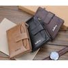 Wallet Men's Retro European American Three Fold Short Style With Multiple Card Slots Zipper Buckle High-end Small