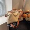 Casual Messenger Canvas Bag Women's Spring New Large-capacity Versatile Tote Bag Simple Commuter Shoulder Bag