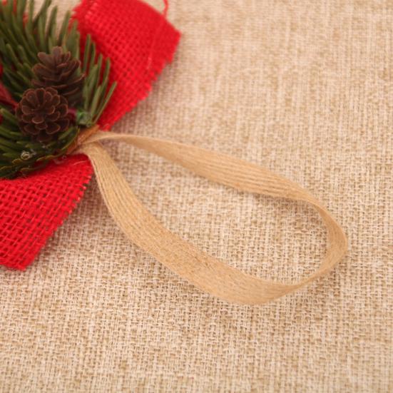 Christmas Tree Ornament Bow Pine Branches Decorative Bells Home Ambiance Doorway Wind Chime Decoration Christmas Theme Party Decor Gift