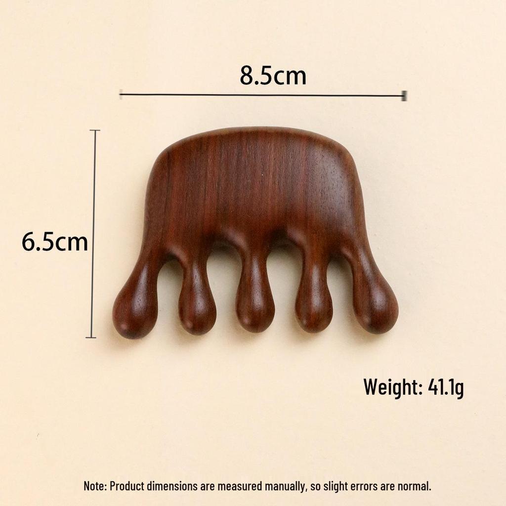 Massagekamm aus Sandelholz: Tragbarer Holzkopf- & Meridiankamm Souvenir