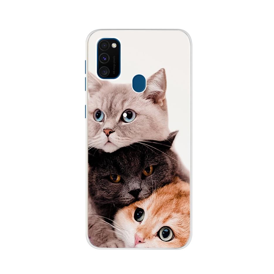 For Samsung Galaxy M21 Case Samsung M30s Soft Slim Cute Painted Phone Back Cover For Samsung M21 M 21 M215F Cases Bumper Fundas
