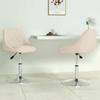 Vidaxl Swivel Dining Chairs, 2 Pcs, Cream, Velvet