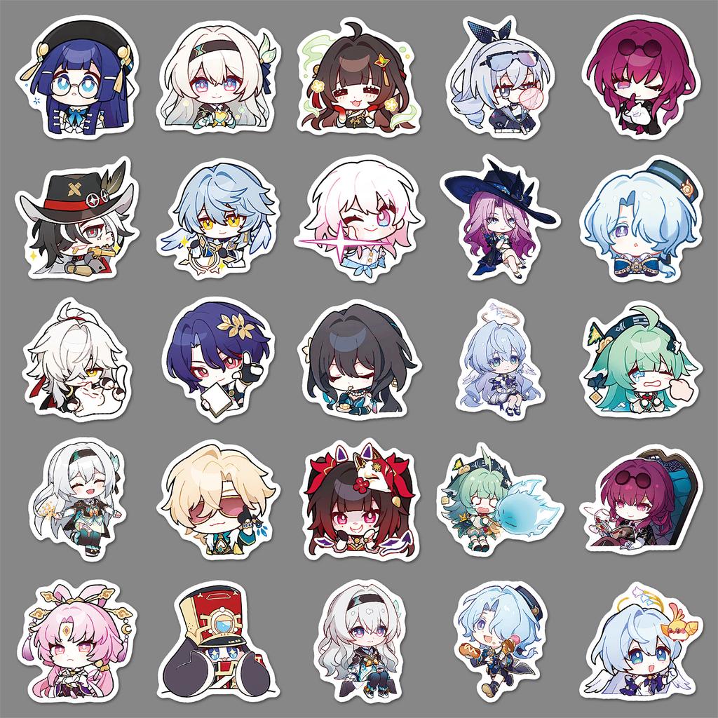 50 Q Version Collapsed Star Dome Railway Graffiti Stickers Cartoon Cute Game Decoration Laptop DIY Stickers