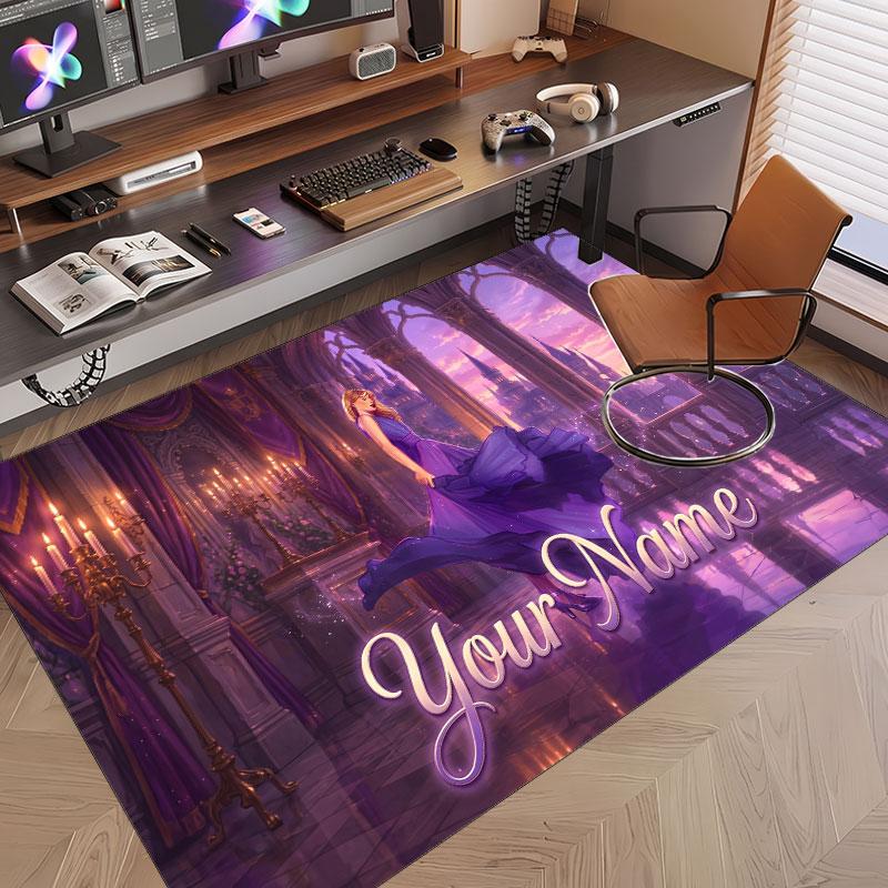 Custom Name Crystal Velvet Rug,Taylor Swift Comfortable Anti Slip Floor Mat For Room Decoration