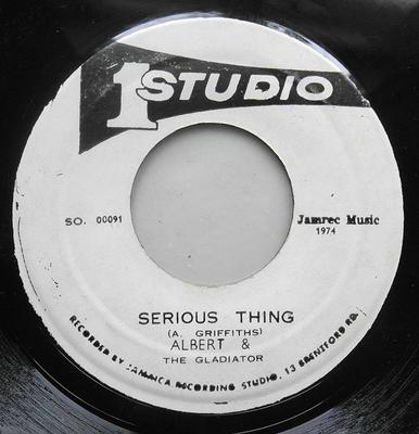 7inch Record ALBERT GRIFFITHS THE GLADIATORS Serious Thing SO00091 Studio One 1974 Jamaica Reggae Ska Dub Used