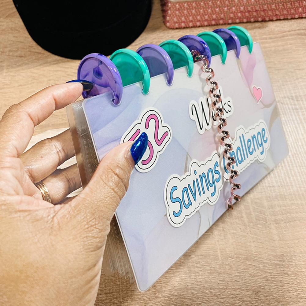 

Reusable Budget Book Frosted Cover Money Organizer 52 Week Savings Challenge Money Binder Cash Envelope Savings for Cash China Mainland