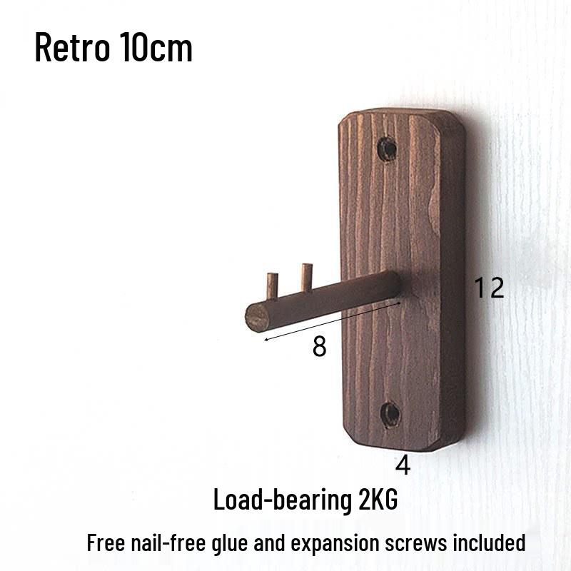 Large Outdoor Wall-Mounted Solid Wood Hook Wind Chime