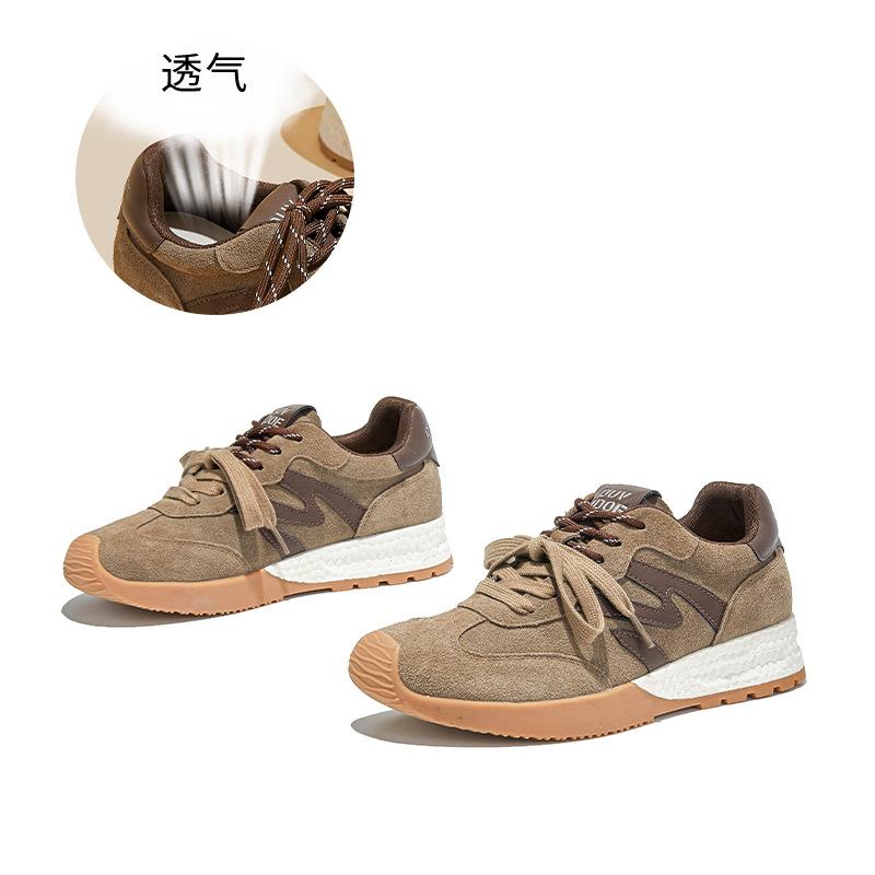 Leather sneakers women's 2025 autumn new platform German training shoes casual outdoor Forrest Gump shoes versatile women's shoes tide