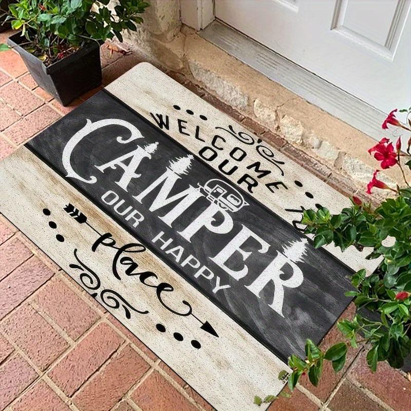 1PC Welcome Pattern Kitchen Rugs Non-Slip Home Door Mats Pop Design Bathroom Rug Bath Mat Carpet for Home Sink Laundry Decor