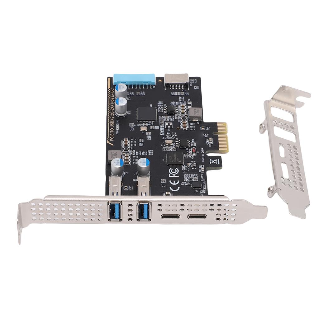 PCIE to USB 3.2 Gen 1 Card 10Gbps Bandwidth 4 USB PCIe Expansion Adapter Card for Desktop PC