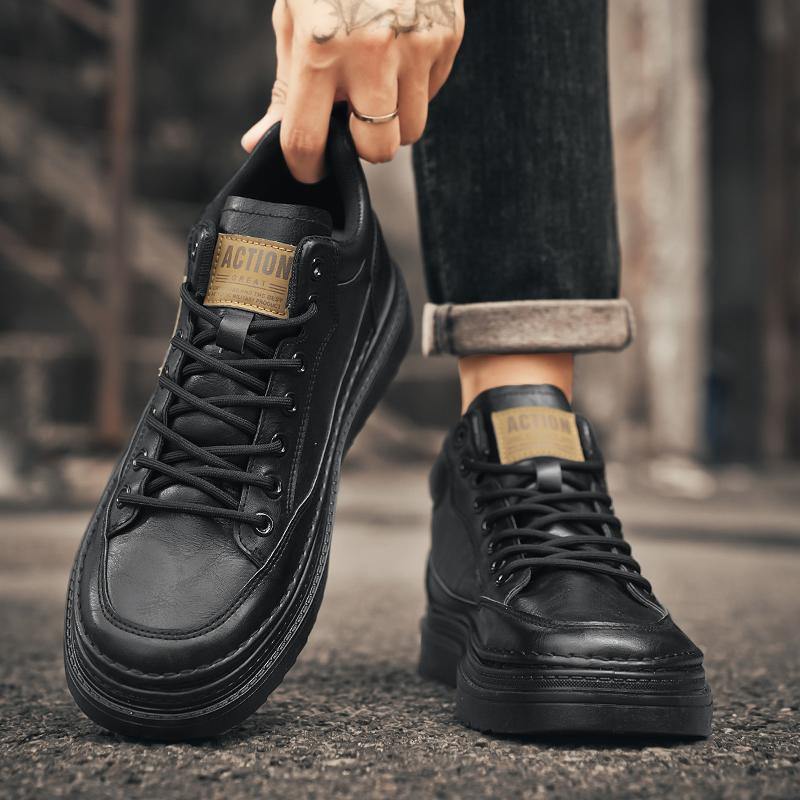 Men‘s Riding Boots Breathable Punk Running Shoes Casual Sports Shoes Men's Casual Sneakers New Large Size Waterproof Men Shoes