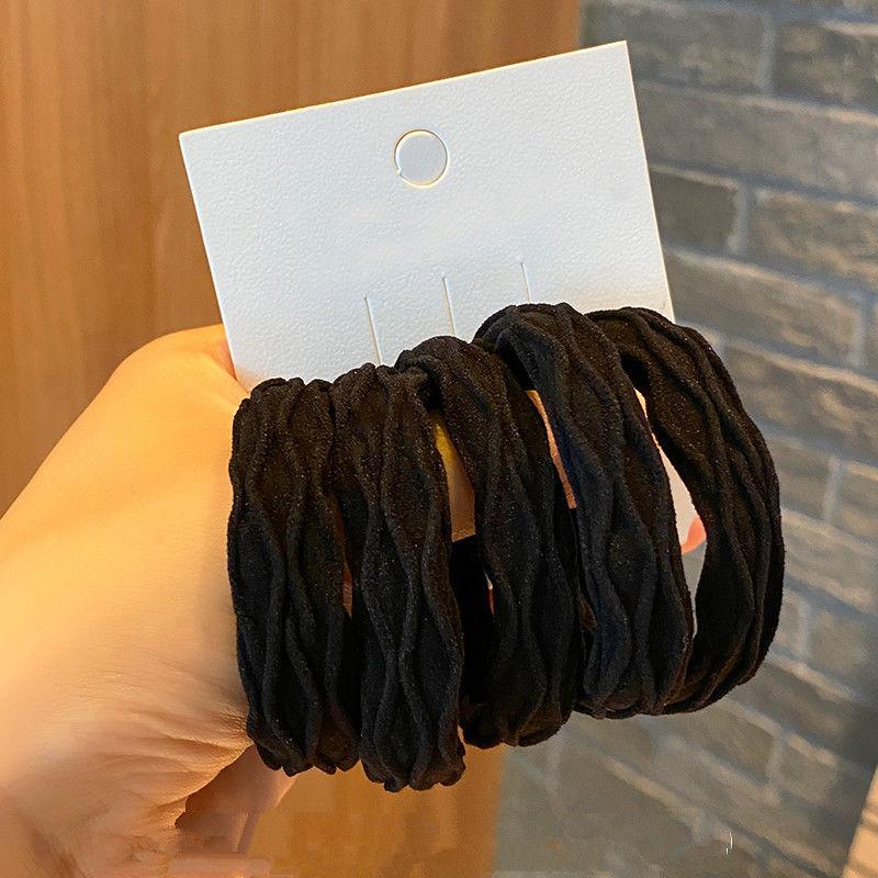 5pcs/Bag Women High Elastic Seamless Hair Rope Durable Girls No Crease Ponytail Holder Rubber Band Hair Accessories