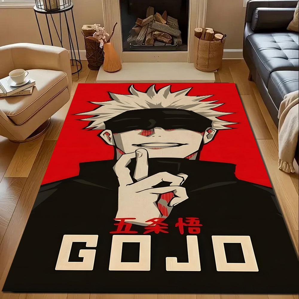 Mysterious Anime Character Style Patterned carpet, non slip mat suitable for living room and bedroom sofas