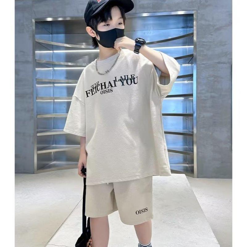 Children Boy Summer Clothes Fashion Short Sleeve Tshirt Short Bottom Outfit Casual Tracksuit