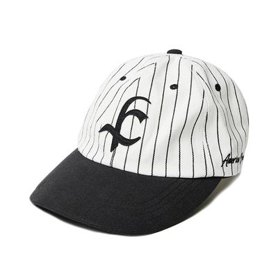Kanela Striped Baseball Cap (White/Black)