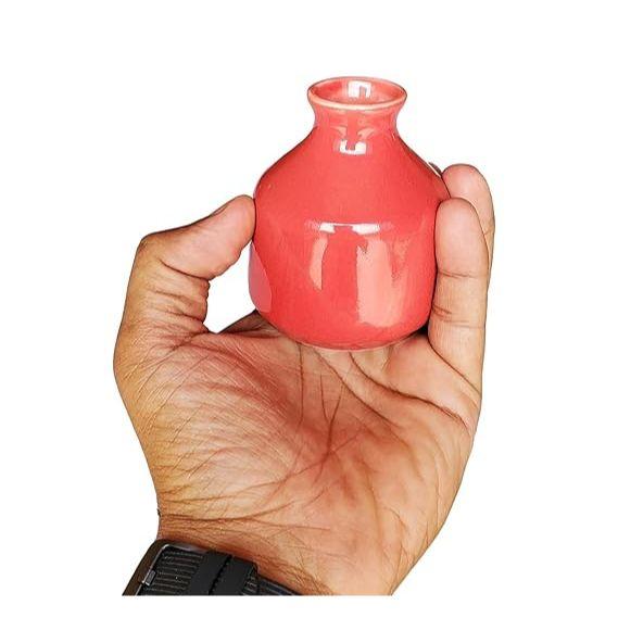 Jarrón/Maceta Decorativa de Cerámica para Sala de Estar, Decoración del Hogar Sin Flores (3.5 pulgadas)