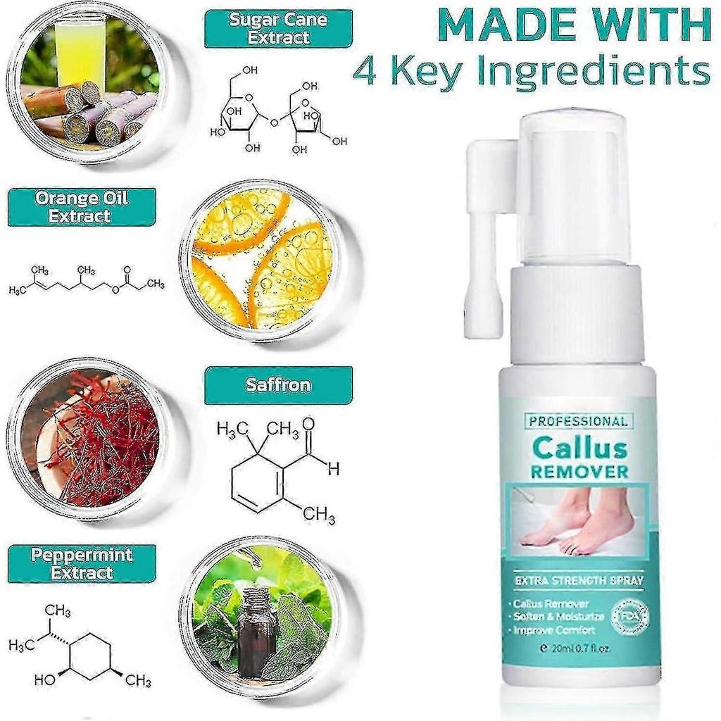 1-3PCS Professional Callus Remover Extra Strength Spray, Foot Callus Removal Spray, Instant Foot Peeling Spray Warding Off Foot