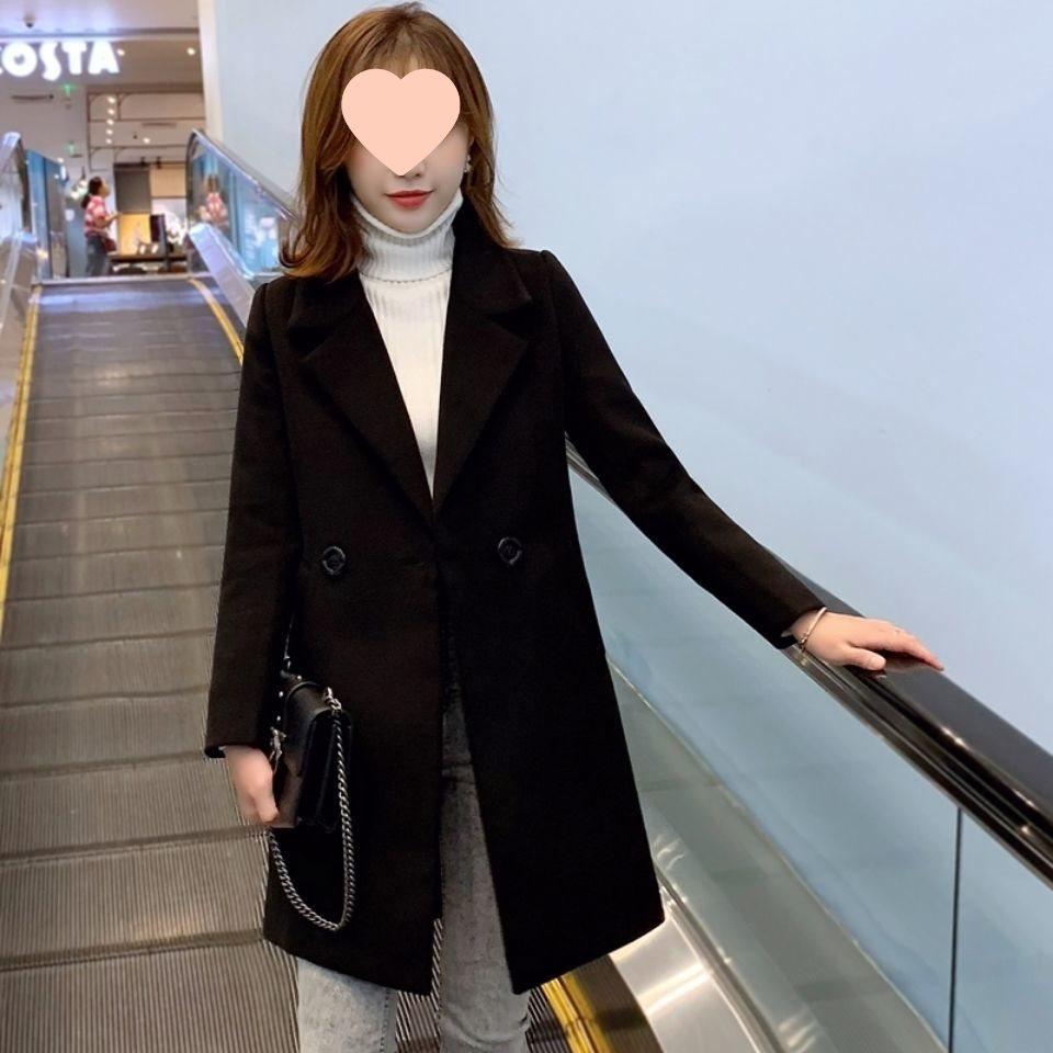 

Women s Mid-Length Wool Coat - 2025 Autumn/Winter Loose Korean Style M (48-55 kg)