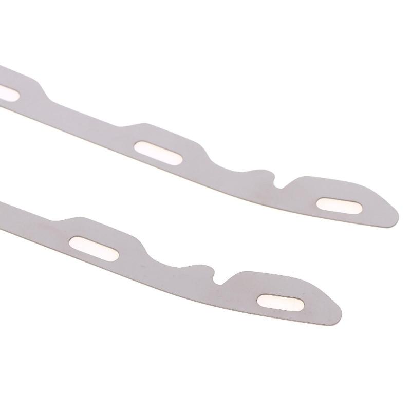 Metal Front Bumper Trim Retaining Clip Pair for Sunny, Slotted Replacement Fastener Plates for Front Bumper Trim Repair and Maintenance, 2 Pieces