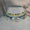 Handmade Beaded Necklace Versatile Women's Colorful Agate Multiple Layered Collar Chains