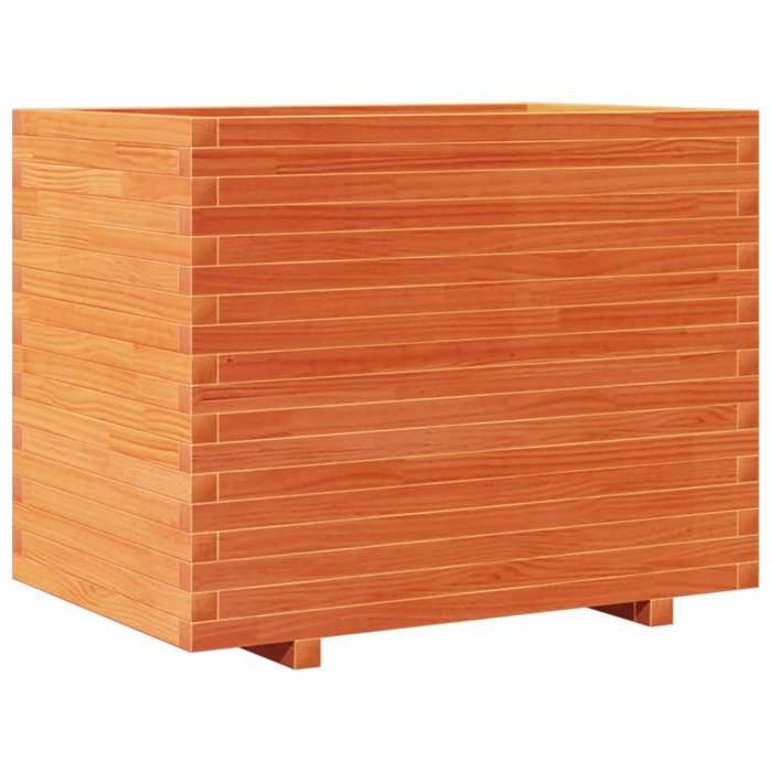 VidaXL Planter Wax Brown 90x60x72 Cm Solid Pine Wood, Outdoor Planter, Flower Box, Tomato Planter, 3282646