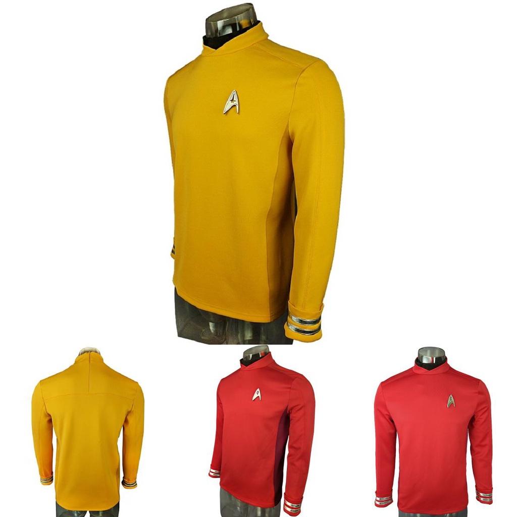 Star Trek Beyond Shirt Spock Cosplay Costume Top With Colorful Badge Design