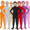 Leotard da Danza a Colore Unico con Scollo a V per Bambini e Adulti - Tuta da Gara Aderente