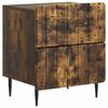 Nightstand Smoked Oak 43 X 34.5 X 49.5 Cm Engineered Wood