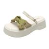 Pearl national style slippers women's summer outer wear 2025 new fairy style with skirt thick bottom not tired feet women's cool slippers