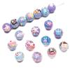Acrylic Double-Sided Purple Round Beads for DIY Bracelets & Necklaces
