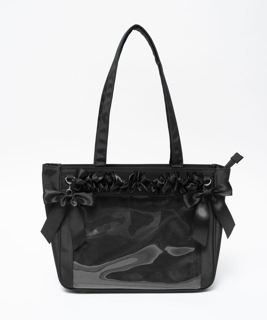 WEGO Ita Bag [Liten] Genomskinlig Väska, Perfekt för Oshikatsu, Evenemang, Liveframträdanden, Gåvor, Dam, F, Typ A, Svart