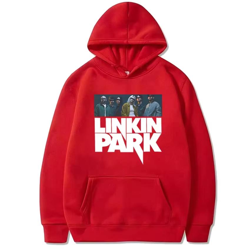 Linkin Park Tour Plakát Grafický Potisk Mikina Pánská Dámská Jaro Podzim Streetwear Hip Hop Móda Oversized Mikina Harajuku Y2K Styl Mikina