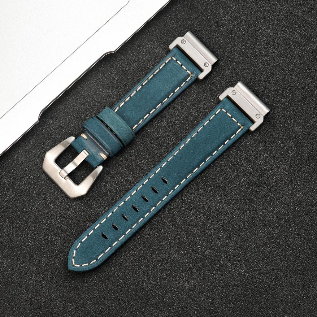 Quickfit 26mm 22mm Strap for Garmin Epix Pro 51mm 47mm Tactix 8 7 Pro Fenix 8 7 7X Enduro3 Genuine Leather Watchband Accessories