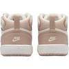 Nike Court Borough Leder Mid 2 Bequeme Vielseitige Rutschfeste Langlebige High-Top Laufschuhe Babyschuhe Weiß Rosa CD7784-125