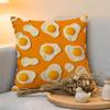 Cushion Cover  Linen  SkinFriendly Soft Decorative Case For Sofa Home Decor Fried Egg Pizza Waffle Pillow cover