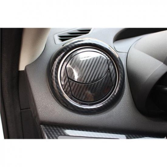 2Pcs ABS Carbon Fiber Style Interior Side Vent Cover Trim For Mazda 3 2010-2013